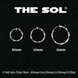  Khuyên Tai Titan Unisex Curve Hoops - Dạng Kẹp 