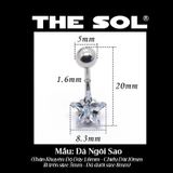  Khuyên Rốn Titan Unisex Đính Đá Nhiều Hình 