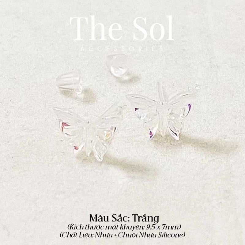  Bông Tai Nhựa Hologram Butterfly 