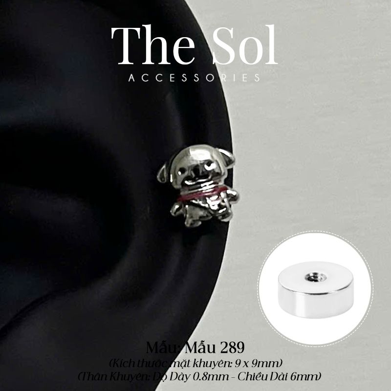 Khuyên Tai Thép Xi Mạ The Puppy - Mẫu 289 