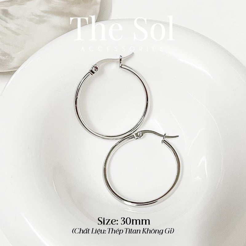  Bông Tai Titan Basic Hoops 
