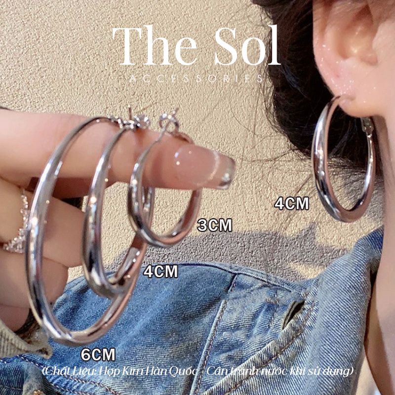  Bông Tai Hàn Quốc Heavy Hoops 