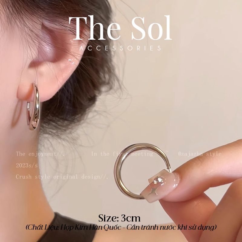  Bông Tai Hàn Quốc Heavy Hoops 