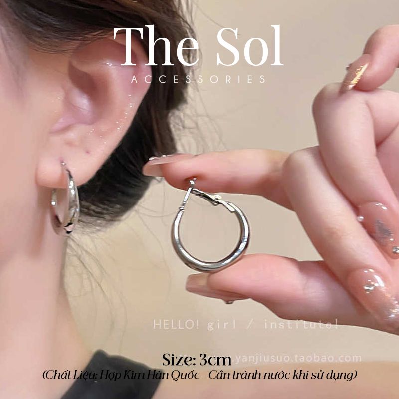  Bông Tai Hàn Quốc Heavy Hoops 