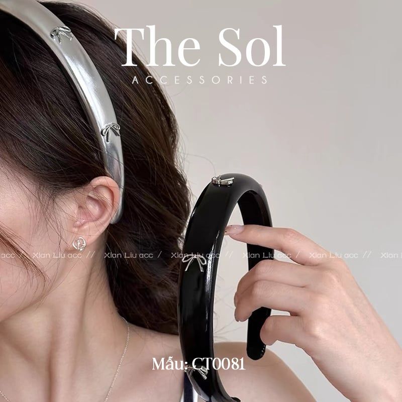  Cài Tóc Da Bóng Mini Bow 