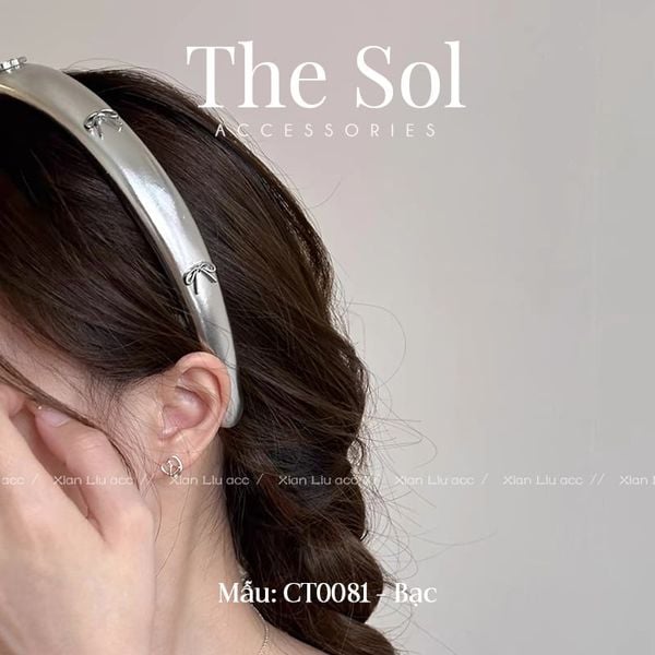  Cài Tóc Da Bóng Mini Bow 