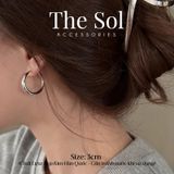  Bông Tai Hàn Quốc Heavy Hoops 