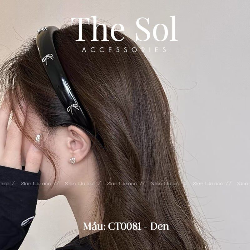  Cài Tóc Da Bóng Mini Bow 