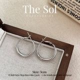  Bông Tai Hàn Quốc Heavy Hoops 