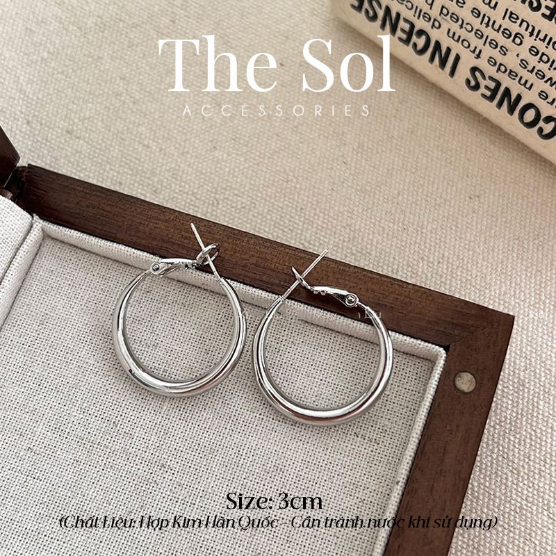  Bông Tai Hàn Quốc Heavy Hoops 