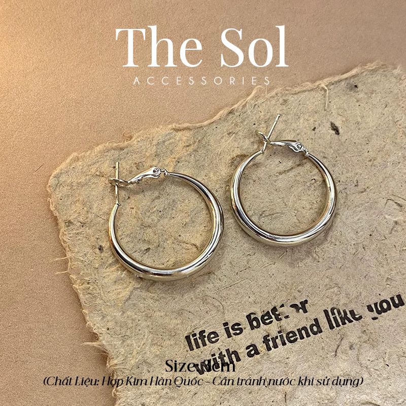  Bông Tai Hàn Quốc Heavy Hoops 