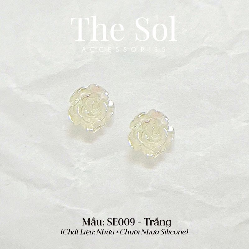  Bông Tai Nhựa Mini Rose 