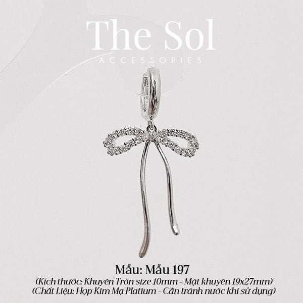  Khuyên Tai Hợp Kim The Bow - Mẫu 197 