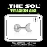  Khuyên Tai TITANIUM G23 FLATBACK Mini Shape 