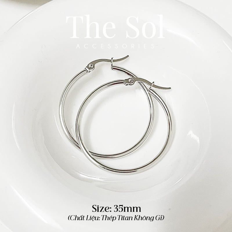  Bông Tai Titan Basic Hoops 