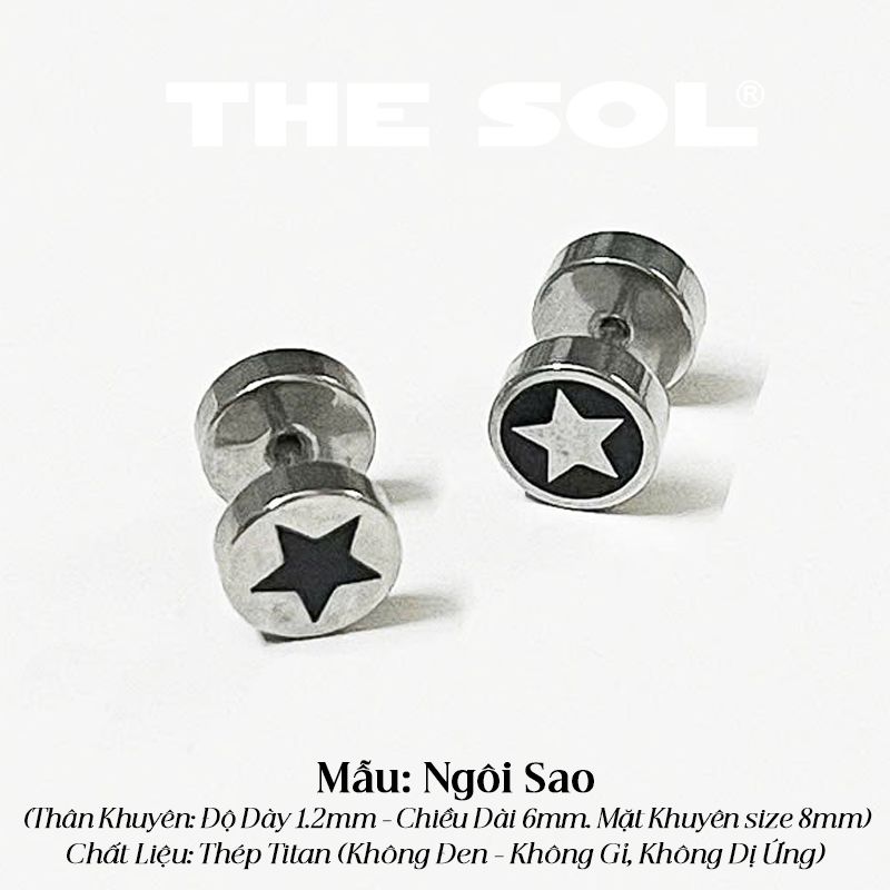  Khuyên Tai Titan Unisex The Star 