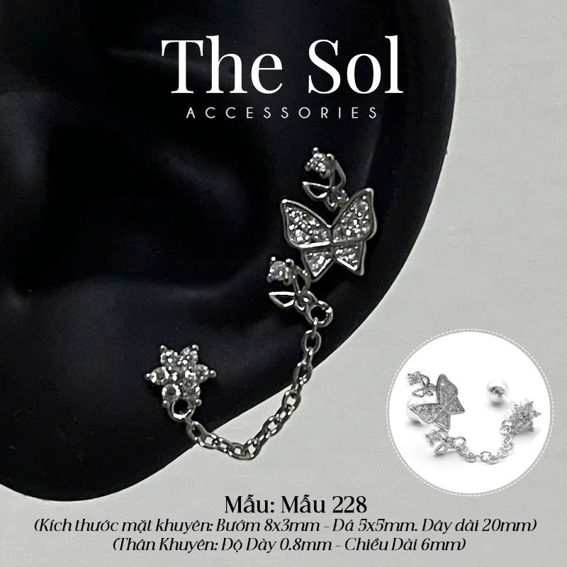  Khuyên Tai Thép Xi Mạ The Butterfly - Mẫu 228 