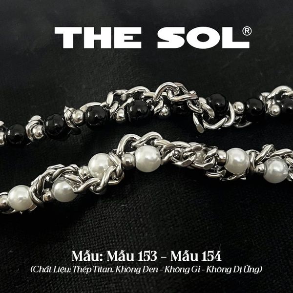  Dây Chuyền Titan Unisex Black Pearl Chain - Mẫu 154 