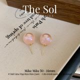  Bông Tai Hàn Quốc Pink Pearl - Mẫu 50 