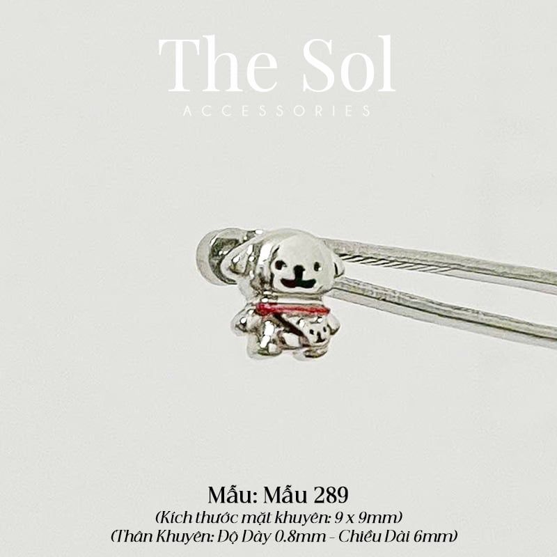  Khuyên Tai Thép Xi Mạ The Puppy - Mẫu 289 