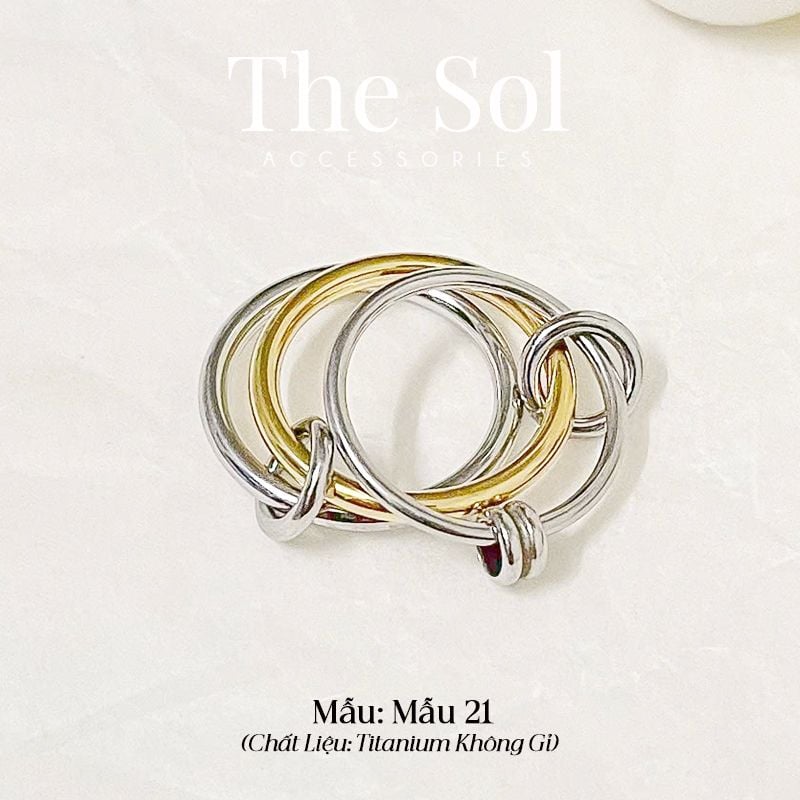  Nhẫn Titan Triple Rings 2 - Mẫu 21 