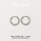  Bông Tai Titan Tròn Hoops Dia Pattern - Mẫu 10 