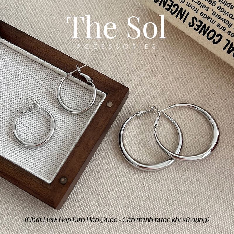  Bông Tai Hàn Quốc Heavy Hoops 