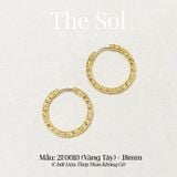  Bông Tai Titan Tròn Hoops Dia Pattern - Mẫu 10 