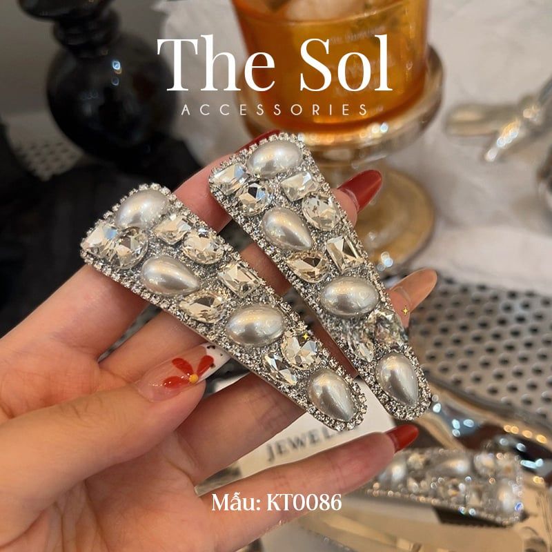  Kẹp Tóc Hàn Quốc Diamond & Pearl - 1 Chiếc 
