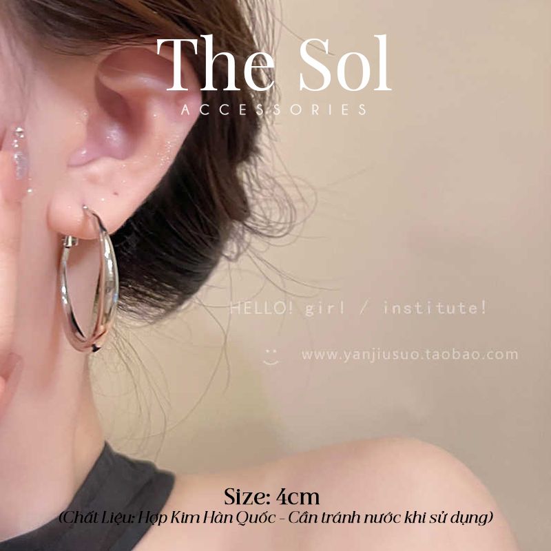  Bông Tai Hàn Quốc Heavy Hoops 