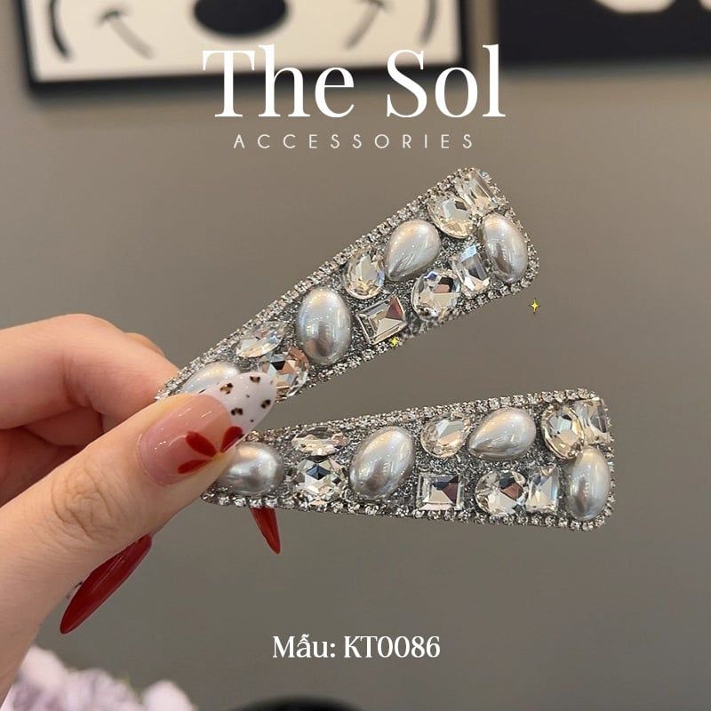  Kẹp Tóc Hàn Quốc Diamond & Pearl - 1 Chiếc 