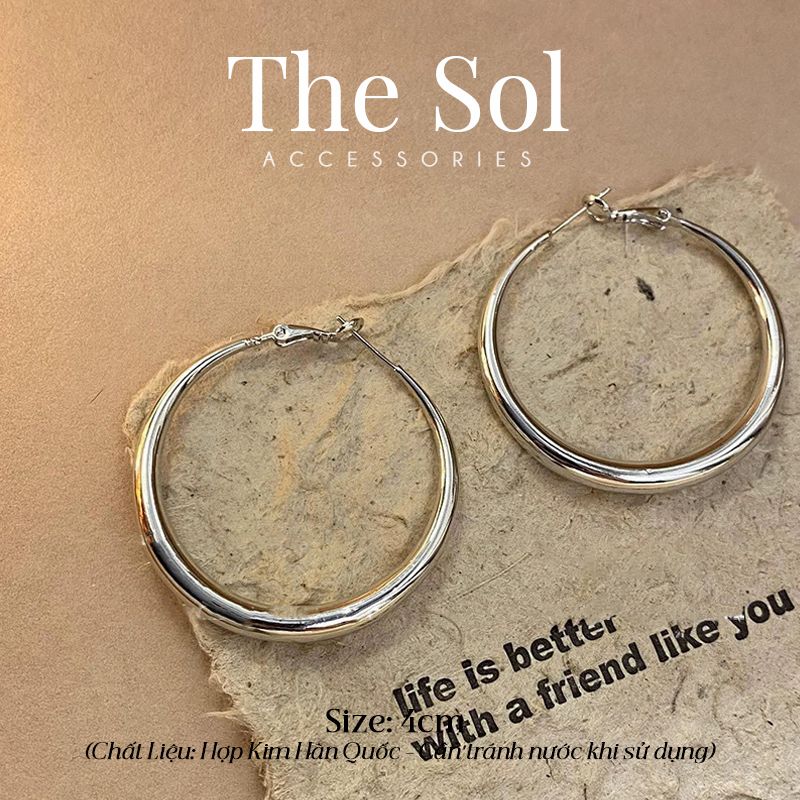  Bông Tai Hàn Quốc Heavy Hoops 