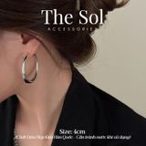  Bông Tai Hàn Quốc Heavy Hoops 