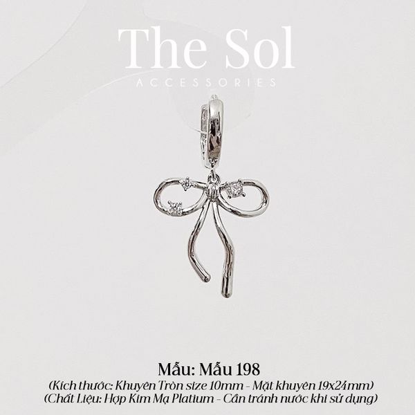  Khuyên Tai Hợp Kim The Bow - Mẫu 198 