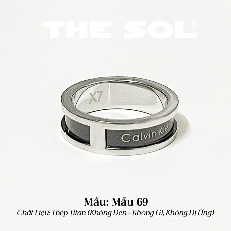  Nhẫn Titan Unisex Black Calvin 