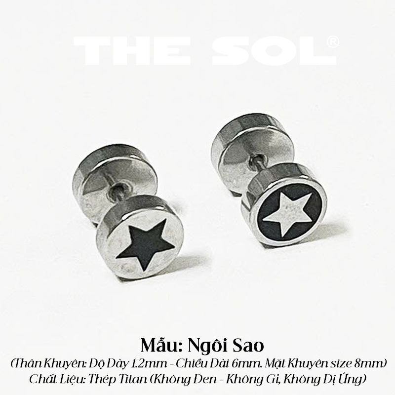  Khuyên Tai Titan Unisex The Star 