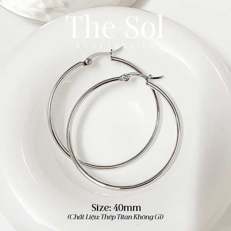  Bông Tai Titan Basic Hoops 