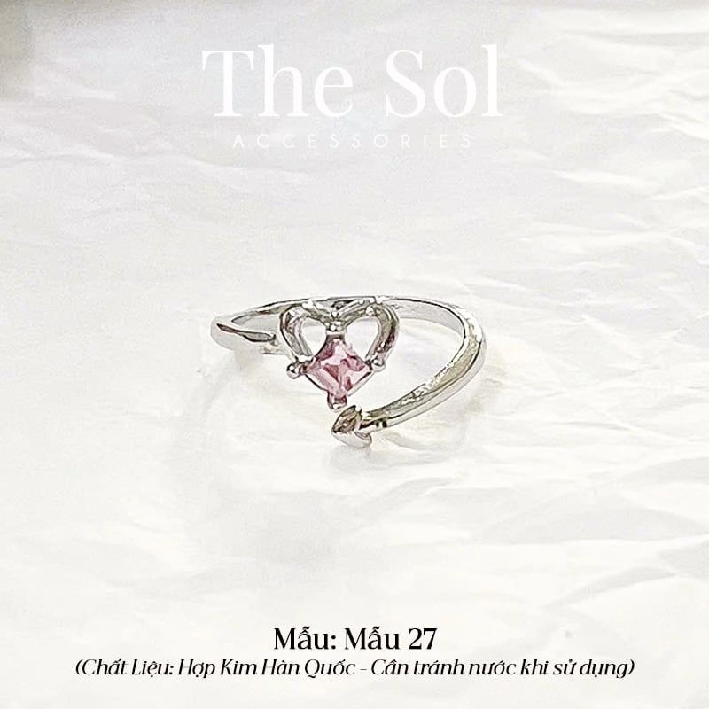  Nhẫn Hàn Quốc Pinky Heart - Mẫu 27 