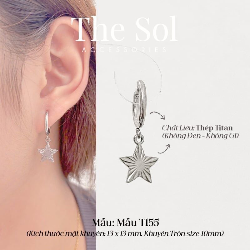  Khuyên Tai Titan The Star - Mẫu T155 