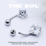  Khuyên Rốn Titan Unisex Đính Đá Nhiều Hình 