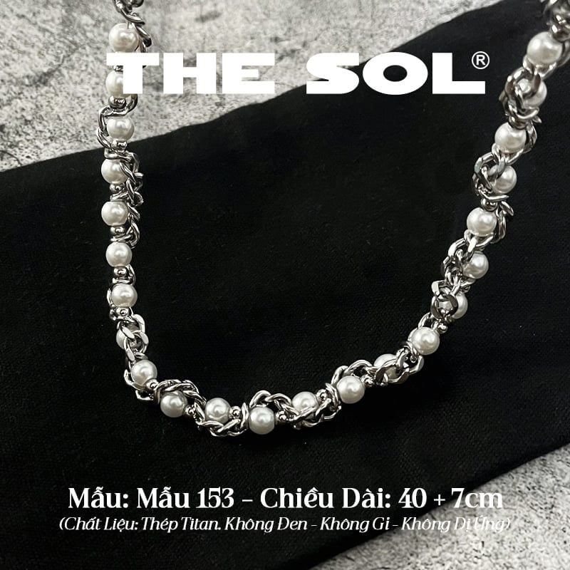  Dây Chuyền Titan Unisex Pearl Chain - Mẫu 153 