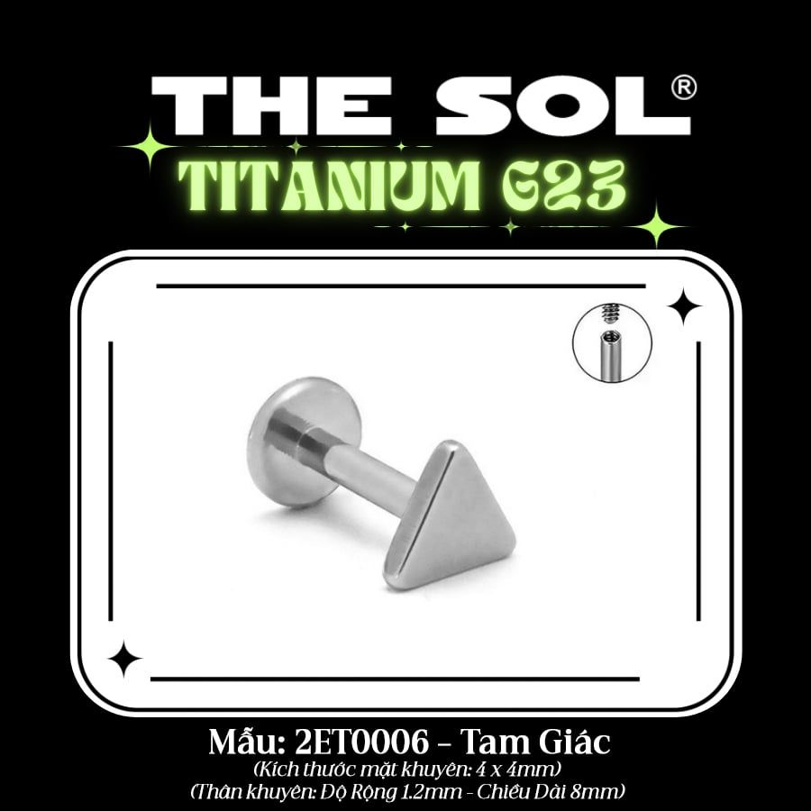  Khuyên Tai TITANIUM G23 FLATBACK Mini Shape 