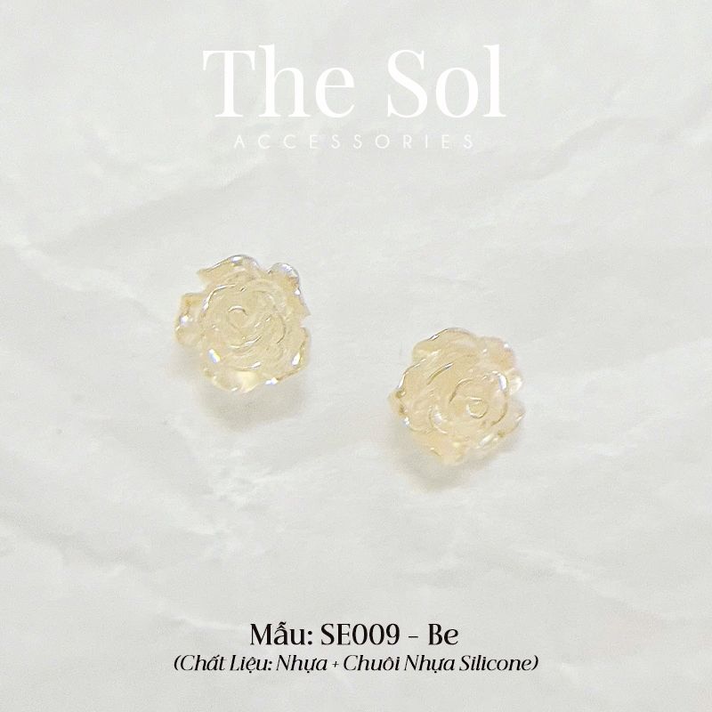  Bông Tai Nhựa Mini Rose 