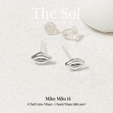  [SHOPEE] Bông Tai Nhựa Nhiều Mẫu Chuôi Su - Màu Bạc 