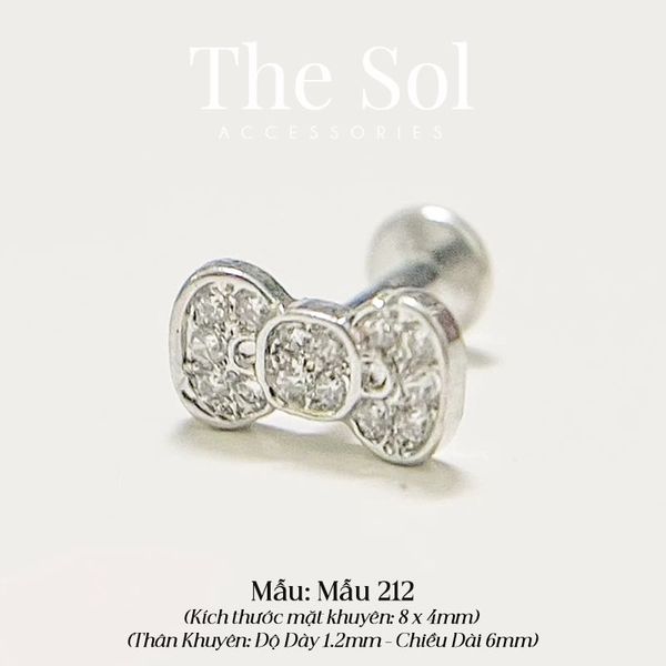  Khuyên Tai Thép Xi Mạ TRAGUS - Mẫu 212 [1 CHIẾC] 
