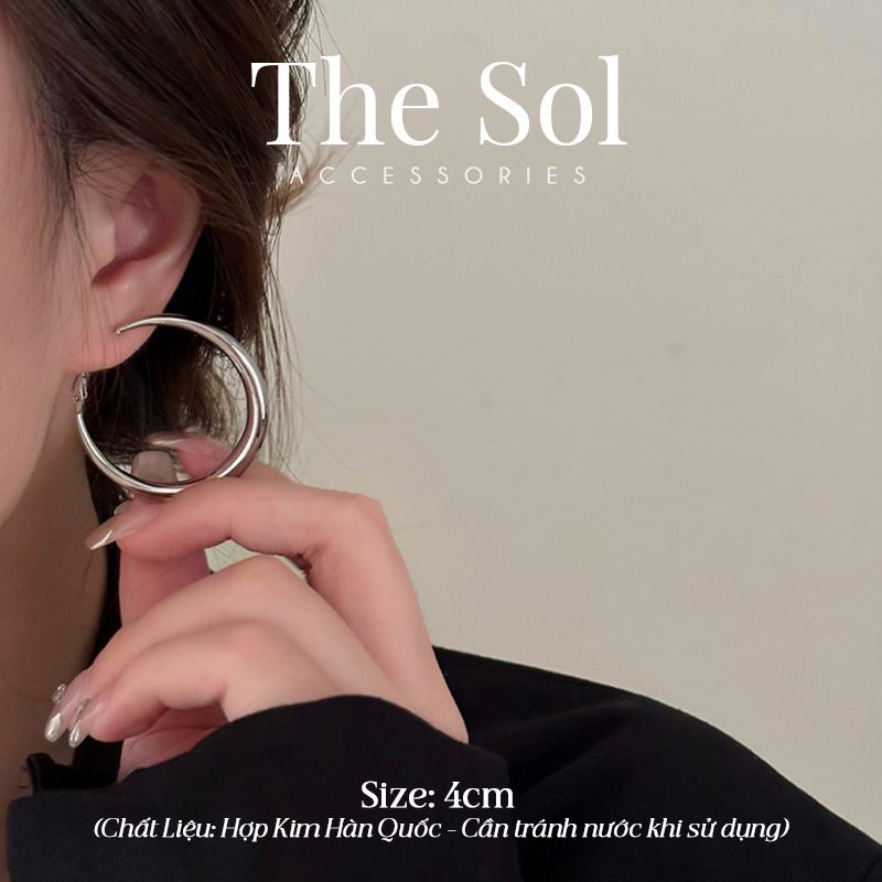  Bông Tai Hàn Quốc Heavy Hoops 