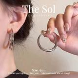  Bông Tai Hàn Quốc Heavy Hoops 