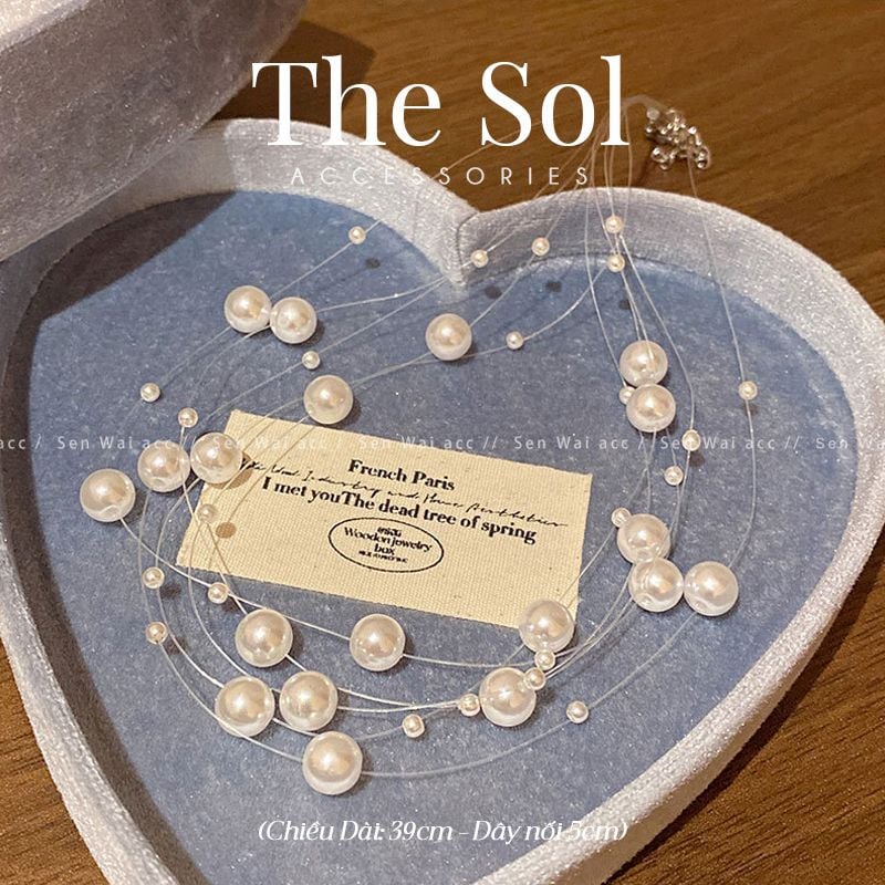  Dây Chuyền Hàn Quốc Layer Pearls 