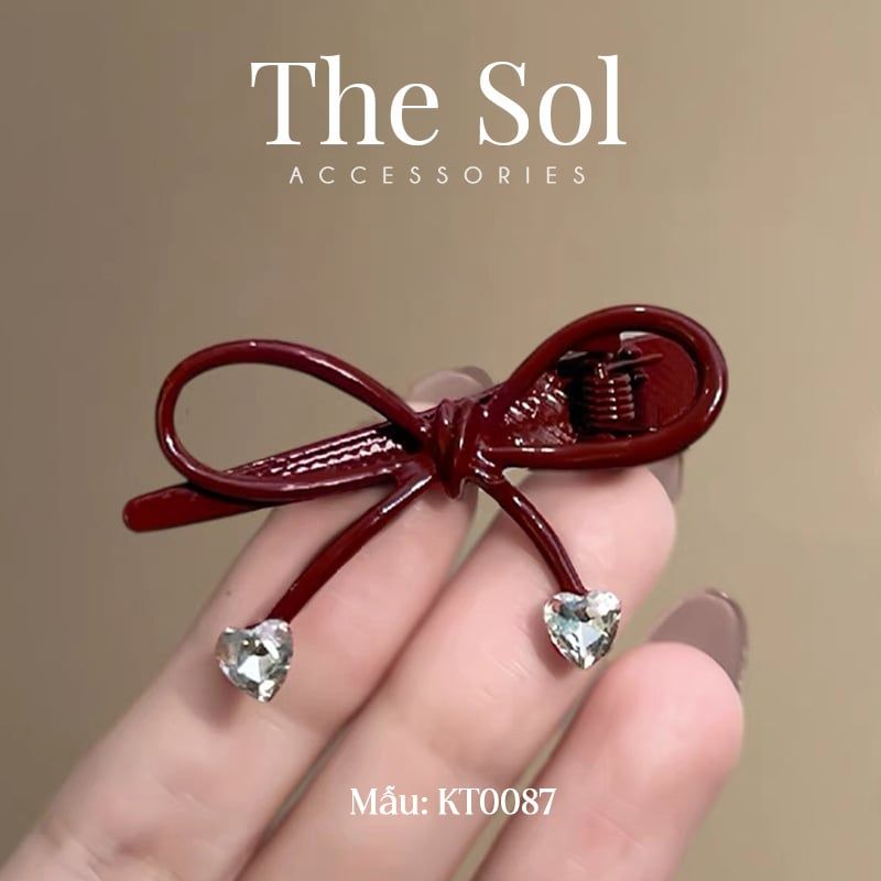  Kẹp Tóc Hàn Quốc Red Bow - 1 Chiếc 