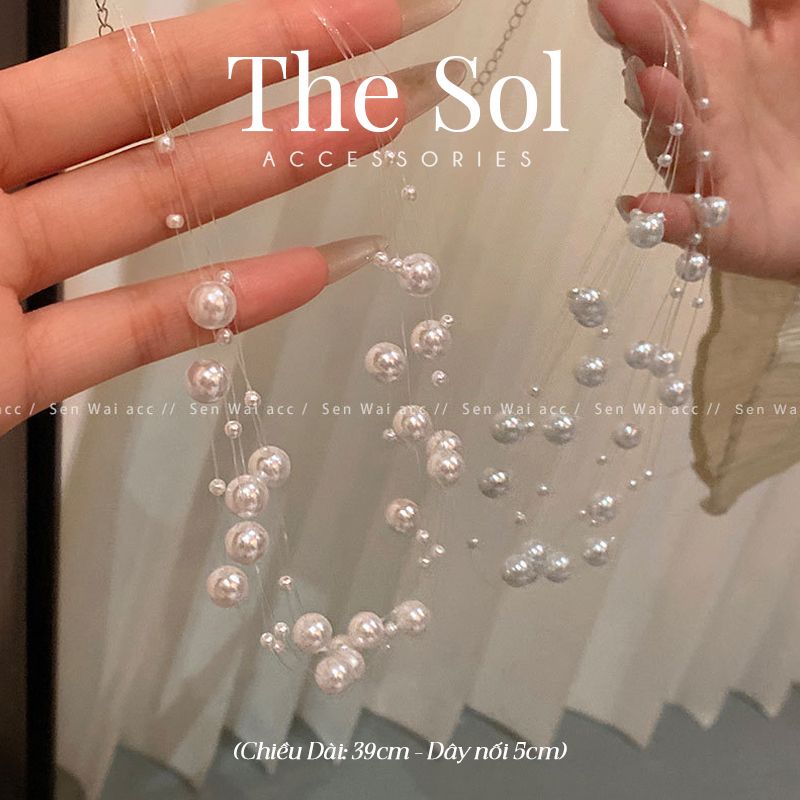  Dây Chuyền Hàn Quốc Layer Pearls 